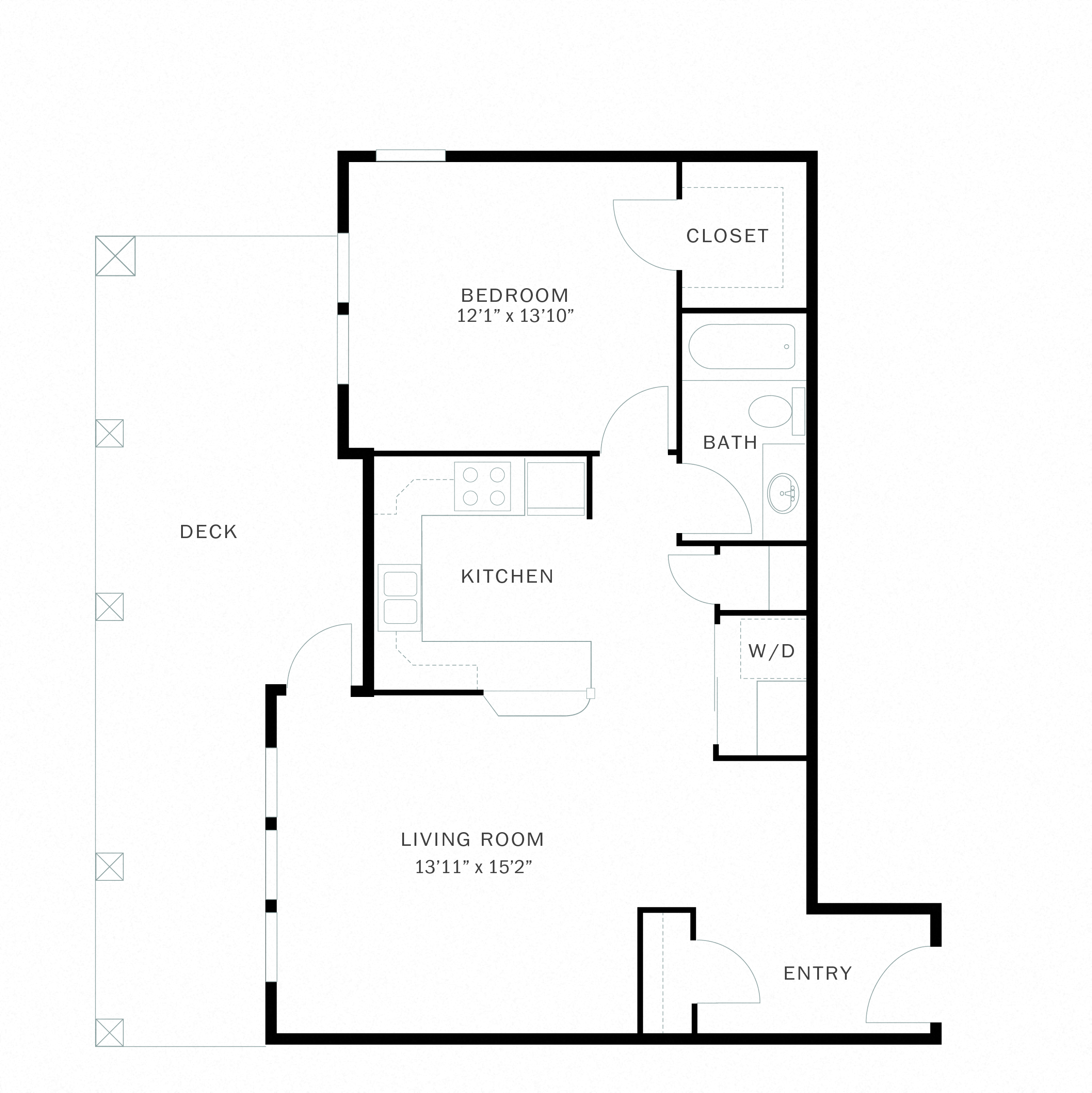 Floor plan layout diagram for 1H